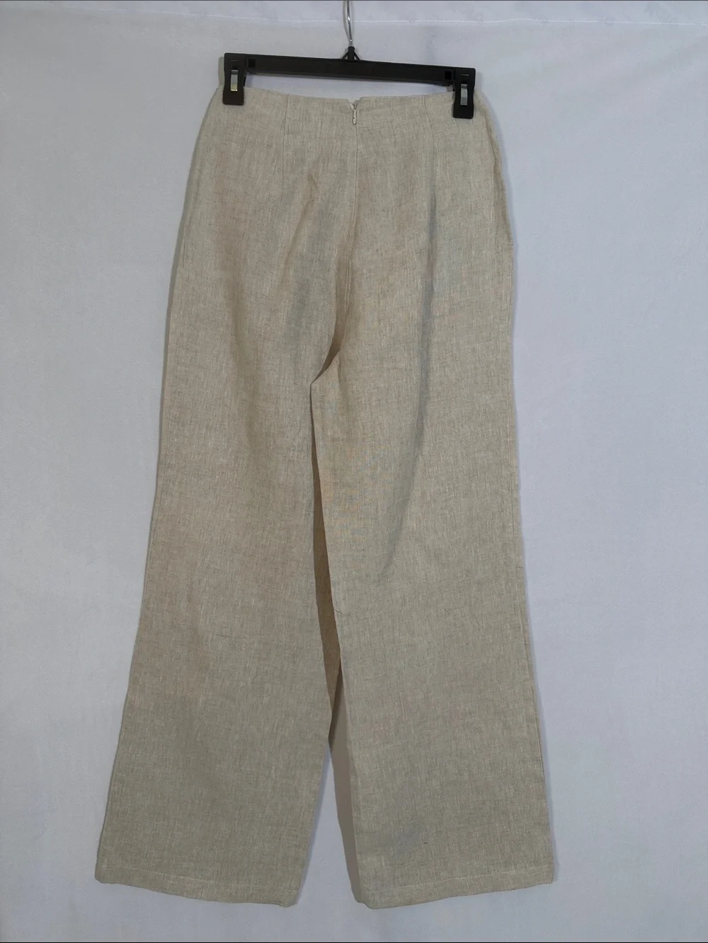 Reformation Wide Leg High Rise 100% Linen Pants Size 2P Tan Natural Color